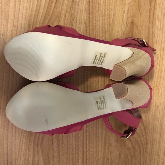 Colin Stuart Platform Sandals, Pink/Red, Size 8.5 - Picture 6 of 8